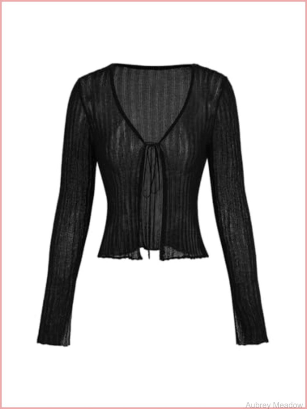 Tie Front Crochet Knit Cardigan Women Shrug Summer Fall Knotted V-Neck